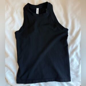 Athleta Black Ribbed Tank Top